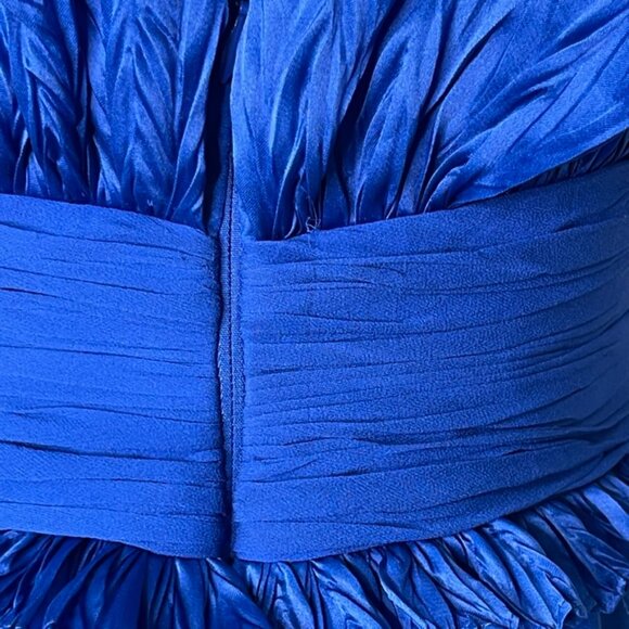 Marchesa Notte Women's Royal Blue Strapless Sheath Dress Size 4 - Picture 10 of 15